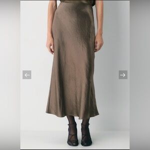 NWT aritzia slip satin maxi skirt